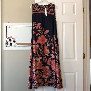 Anthropologie swing sleeveless floral dress